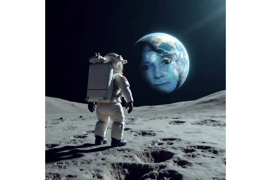 Foto: Klaus Seewald & Raphael AI FLY ME TO THE MOON